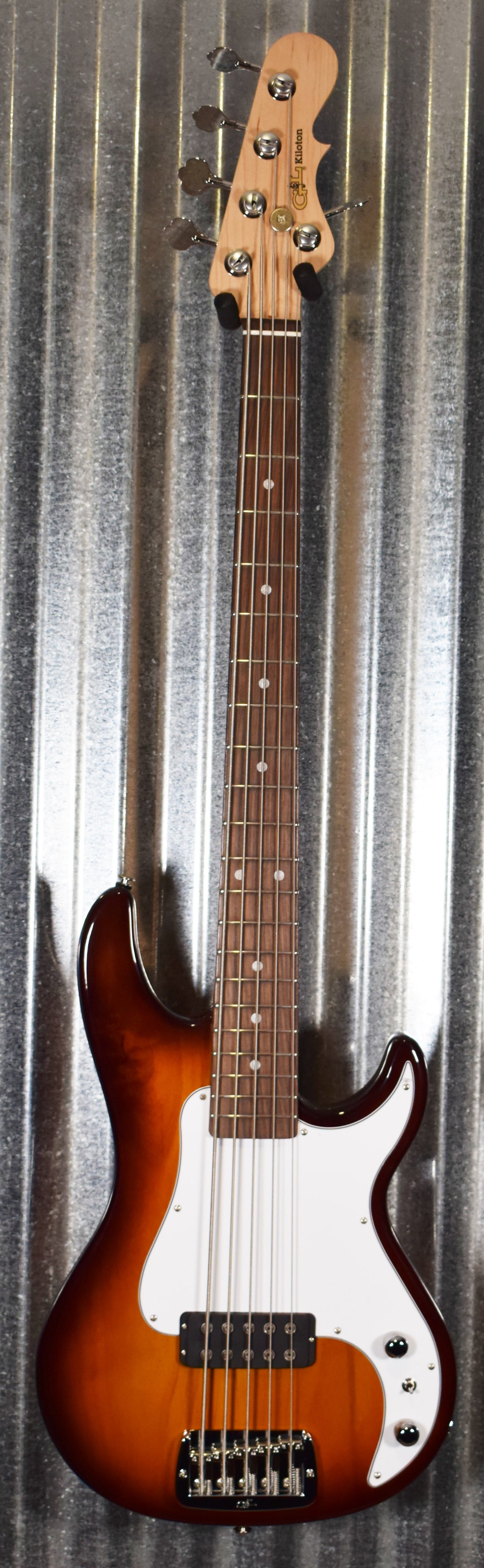 G&L USA Kiloton 5 String Bass Old School Tobacco Sunburst & Case #9242