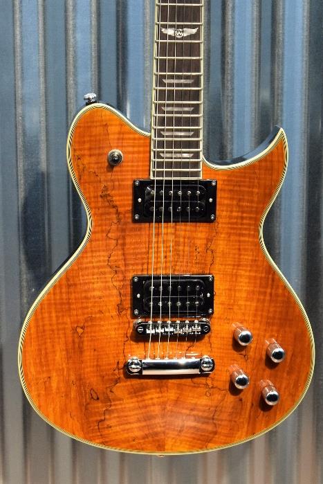 Washburn WIDLXSPLTD Spalted Maple Original Idol Guitar Trans Brown & Bag #231