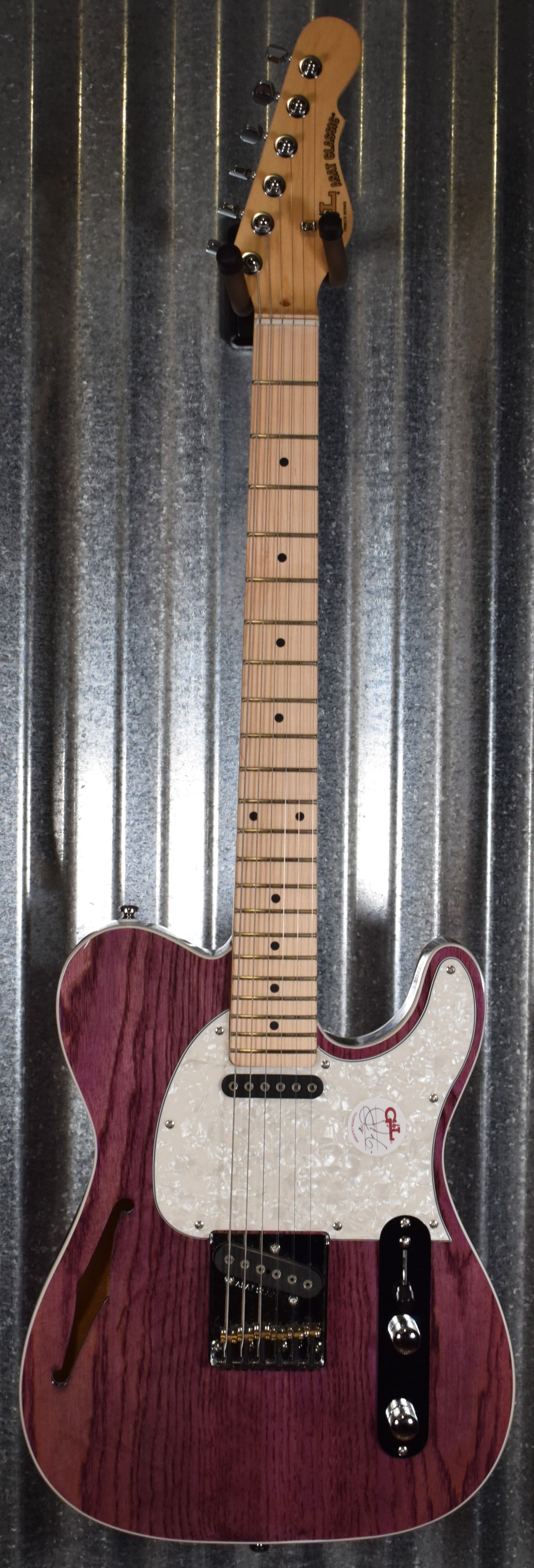 G&L Tribute Limited Edition ASAT Classic Semi Hollow Double Bound Lilac Guitar #0079