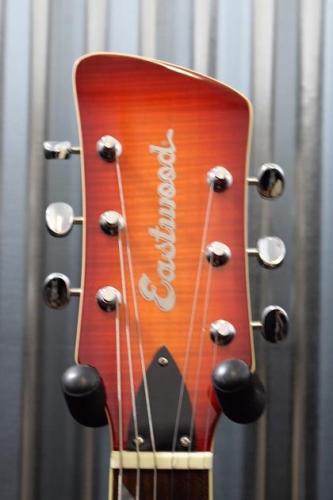 Eastwood Surfcaster Semi-Hollow Electric Guitar Flame Cherryburst & Case #1202