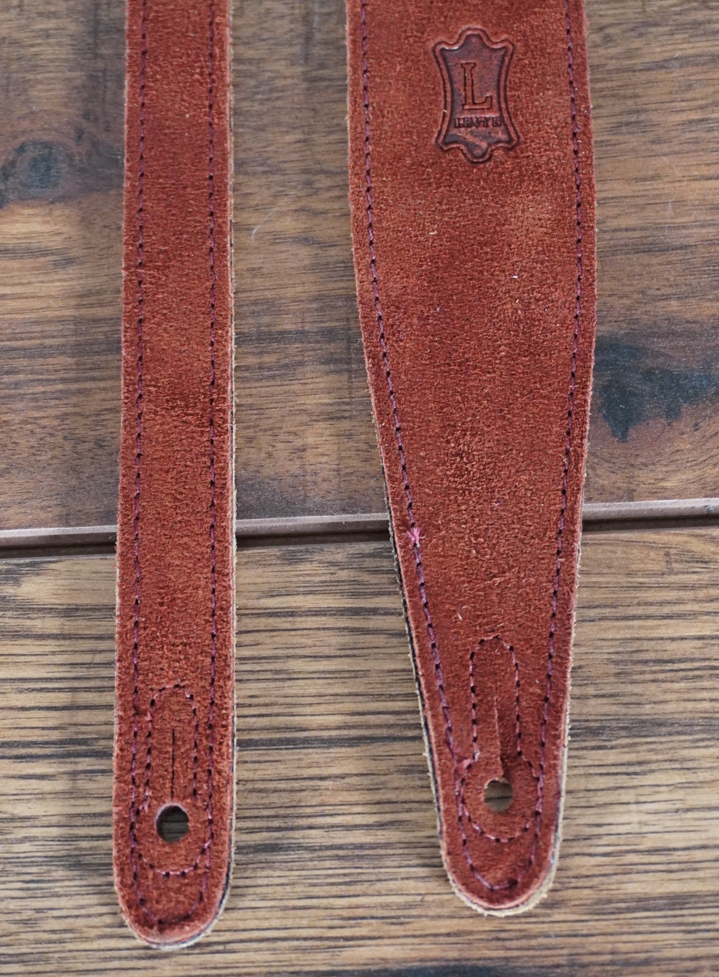 Levy's Leathers Guitar Strap MS417PRG-RST 2" Adjustable Suede Guitar & Bass Strap Rust