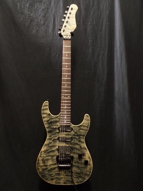 Michael Kelly 1964 Guitar Quilt Top Hint Black Floyd Rose Tremolo Blemish #0105