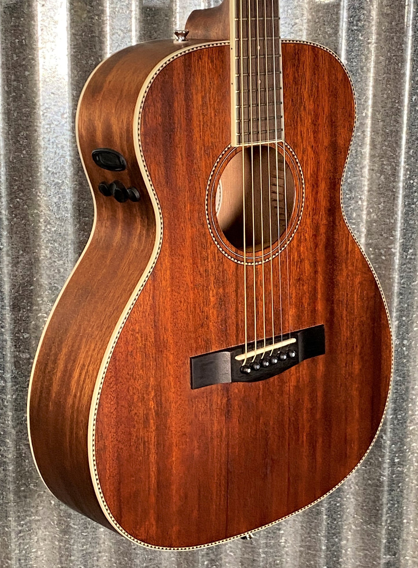 Fender Paramount PM-TE STD Standard AM Mahogany Travel Natural Acoustic Electric Guitar & Case #4272 Used