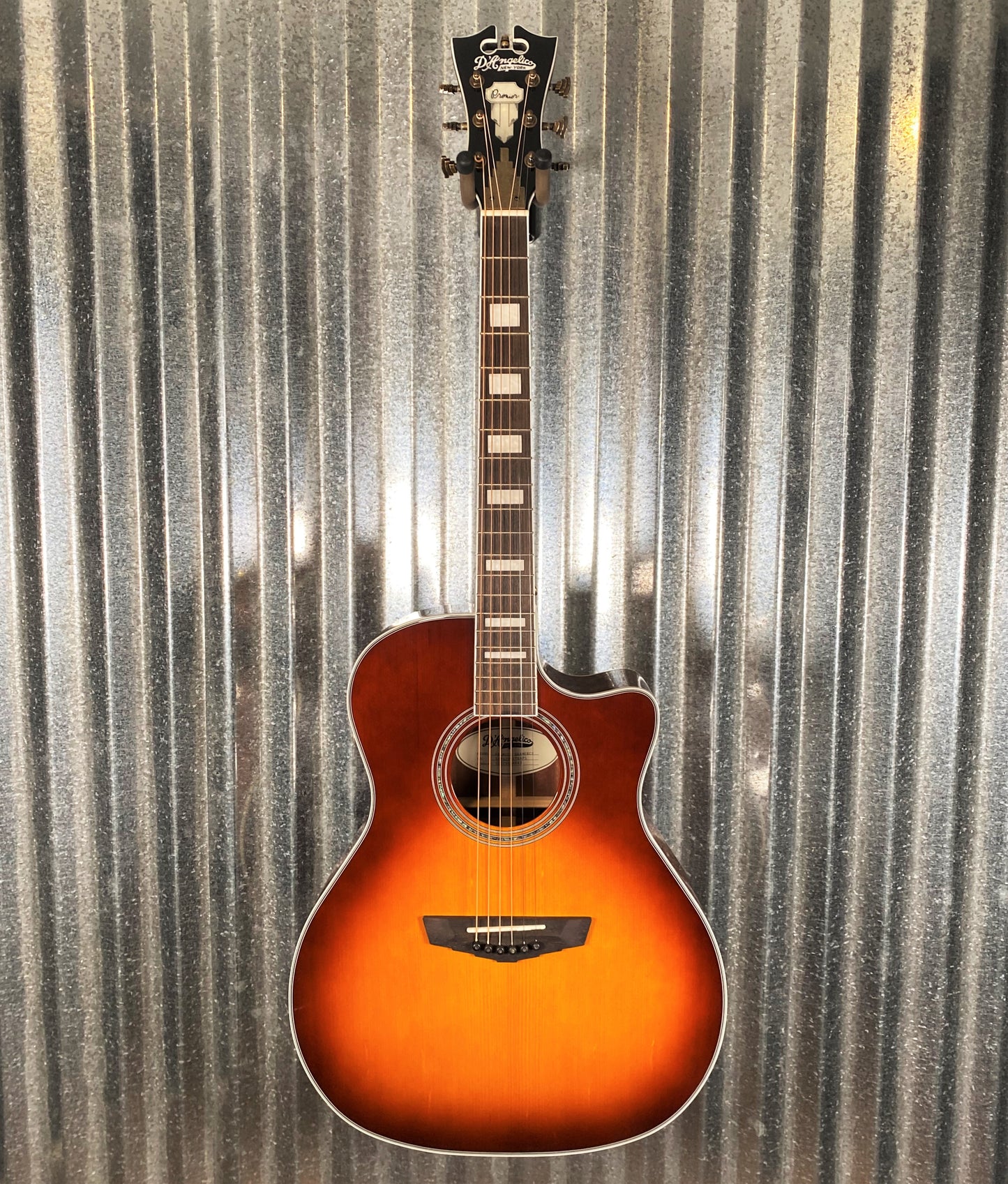 D'Angelico Premier Gramercy Grand Auditorium CE Iced Tea Burst Acoustic Electric Guitar #4843