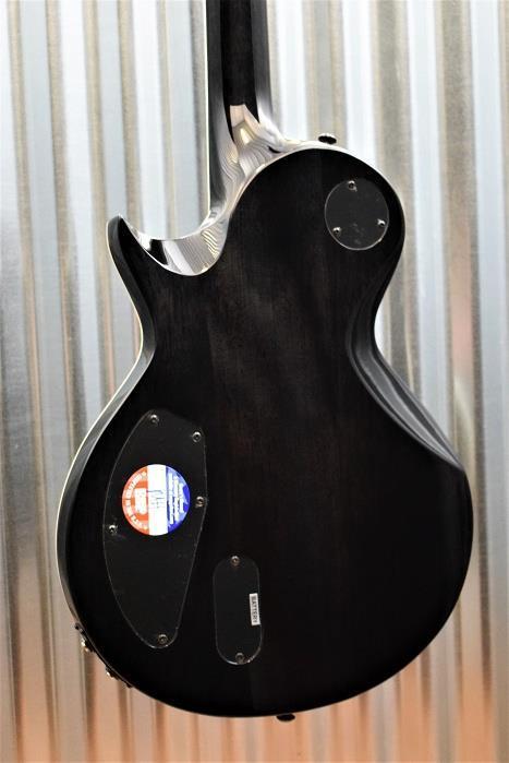 ESP LTD EC-1000 Piezo Bridge Quilt Top See Through Black Guitar & Case #221