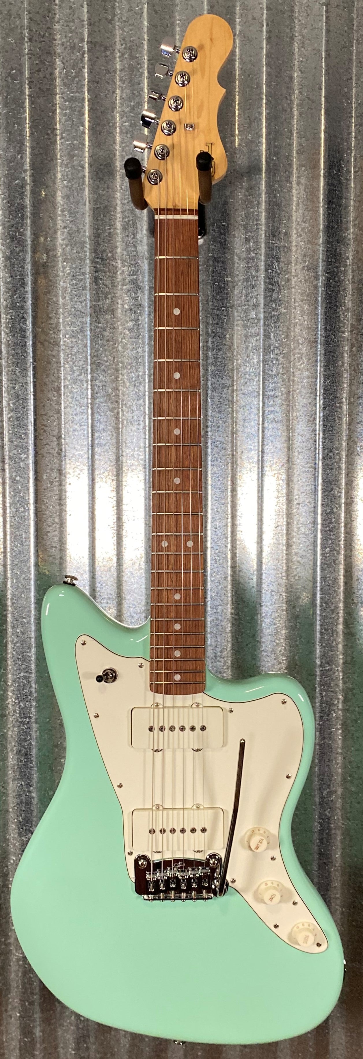 G&L USA Fullerton Deluxe Doheny Surf Green Guitar & Bag #4043