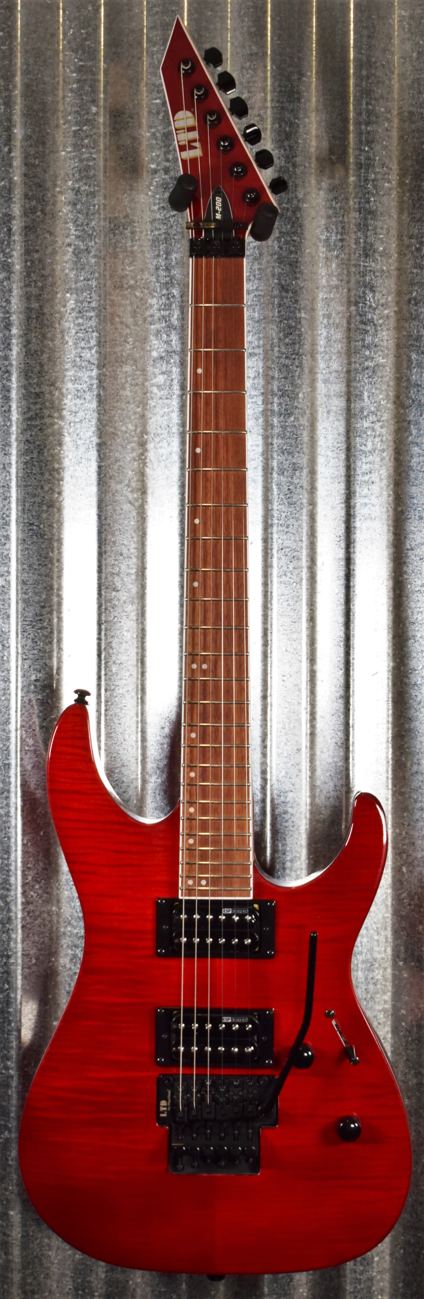 ESP LTD M-200FM See Thru Red Flame Top Guitar LM200FMSTR #0070
