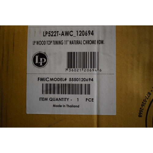 LP Latin Percussion Classic 11" Wood Top Tune Quinto Natural Chrome LP522T-AWC