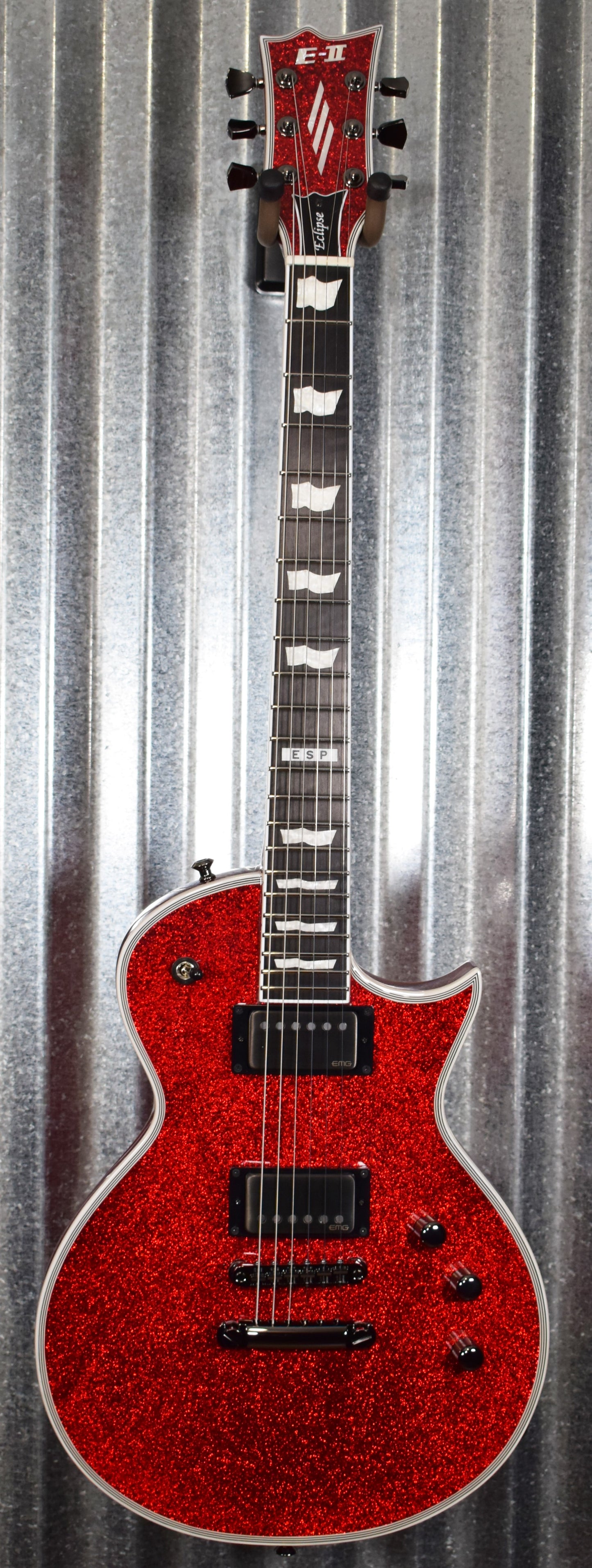 ESP E-II Eclipse DB Red Sparkle EMG Guitar & Case EIIECDBRSP Japan #ES5836193