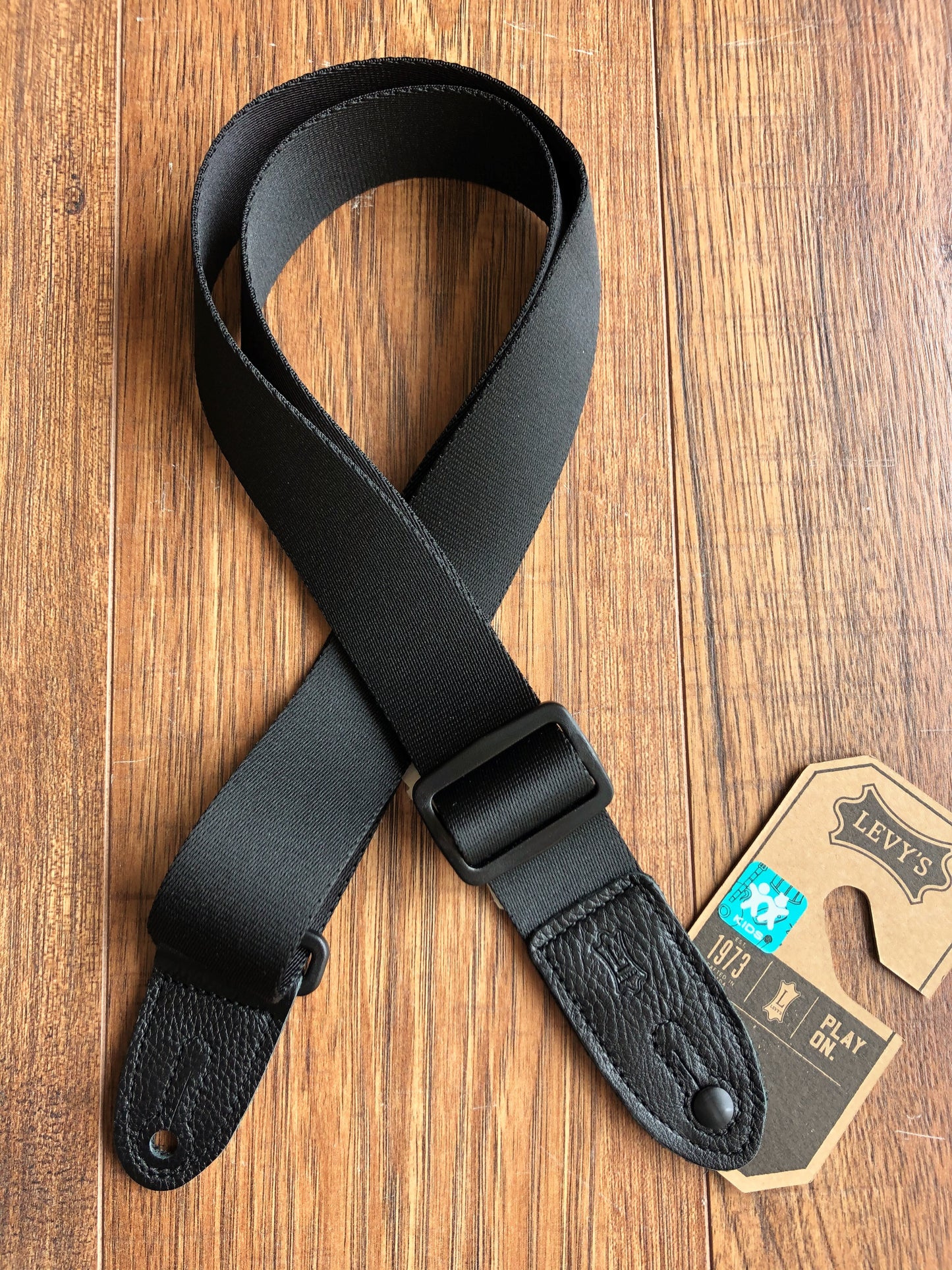 Levy's MPJR-BLK 1.5" Adjustable Printed Kids Guitar & Bass Strap Black