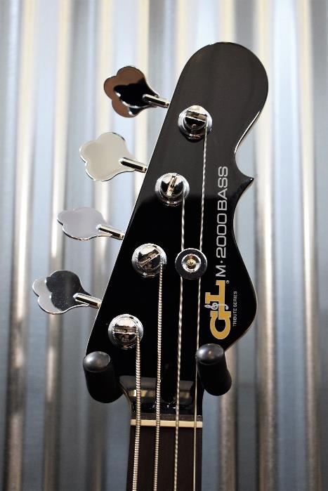 G&L Tribute M-2000 GTS 4 String Carved Flame Top Trans Black Bass #6390