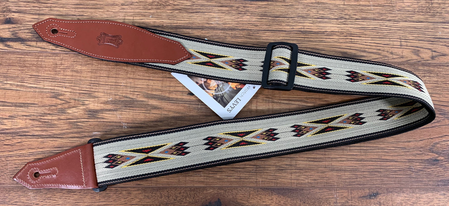 Levy's MSSN80-Tan 2" Polypropylene/jacquard Weave Guitar Strap