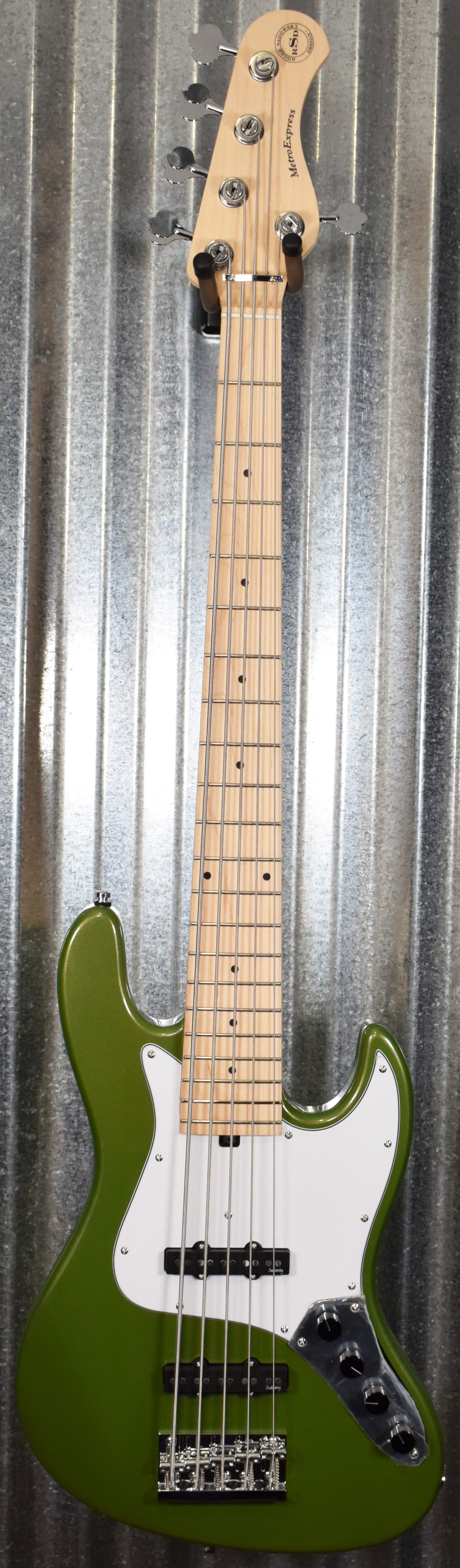 Sadowsky Design RSD Metro Express JJ 5 String Jazz Bass Sage Green Metallic & Bag #1320