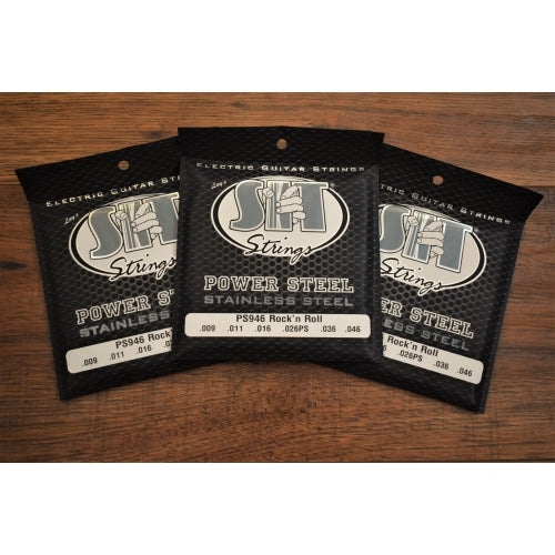 SIT Strings PS946 Power Steel Stainless Steel Electric Guitar Strings 3 Pack