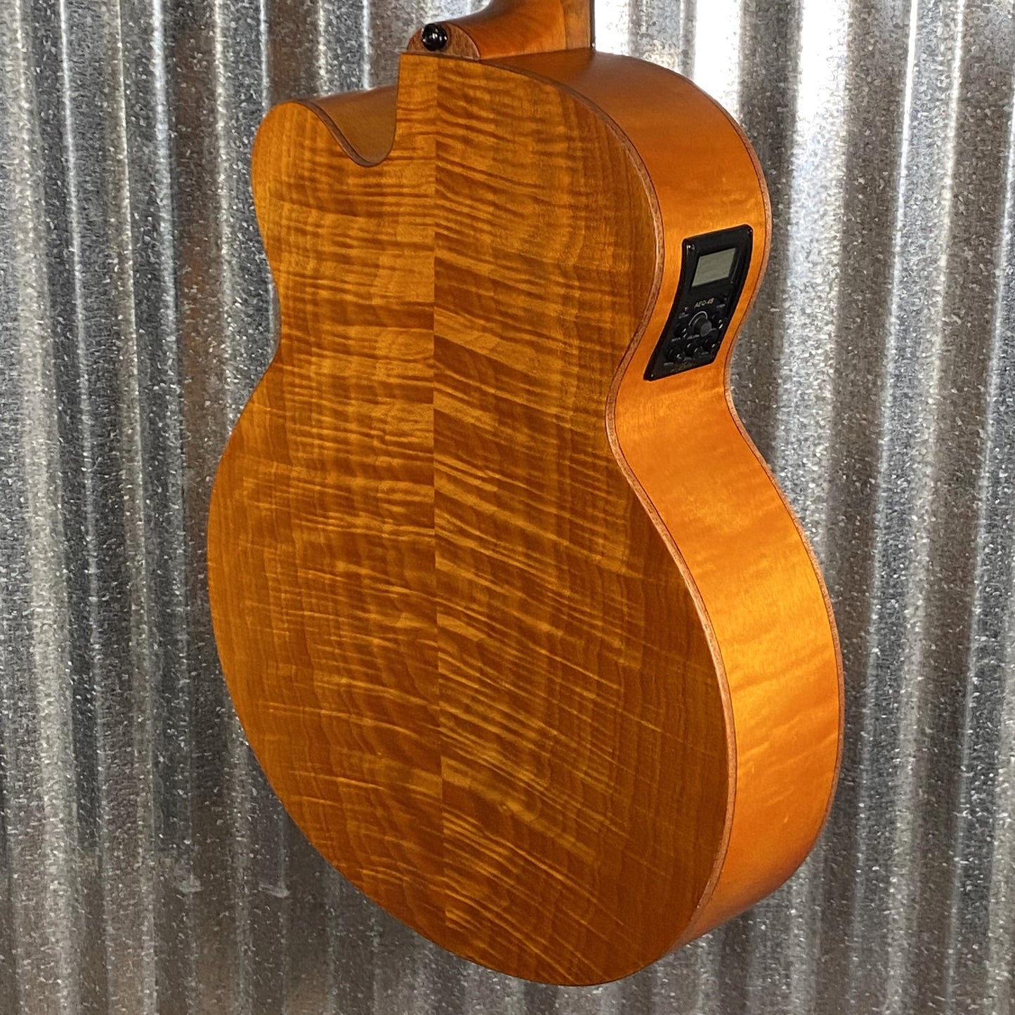 Aria Pro FEB-F2/FL 4 String Acoustic Electric Fretless Bass Brown Stain #0706