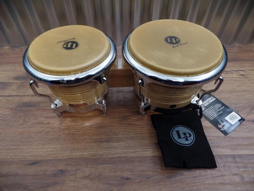 LP Latin Percussion LP201ax2 Gen II Professional Bongos Natural #1009*