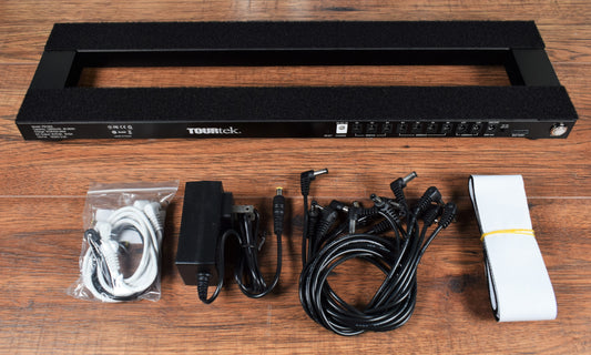 TourTek PB1905 10 Output Rechargeable Powered Guitar Effect Pedalboard & Bag