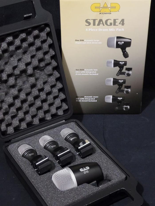 CAD Audio Stage 4 Drum Microphone Kit D29 D19 D10 & Case