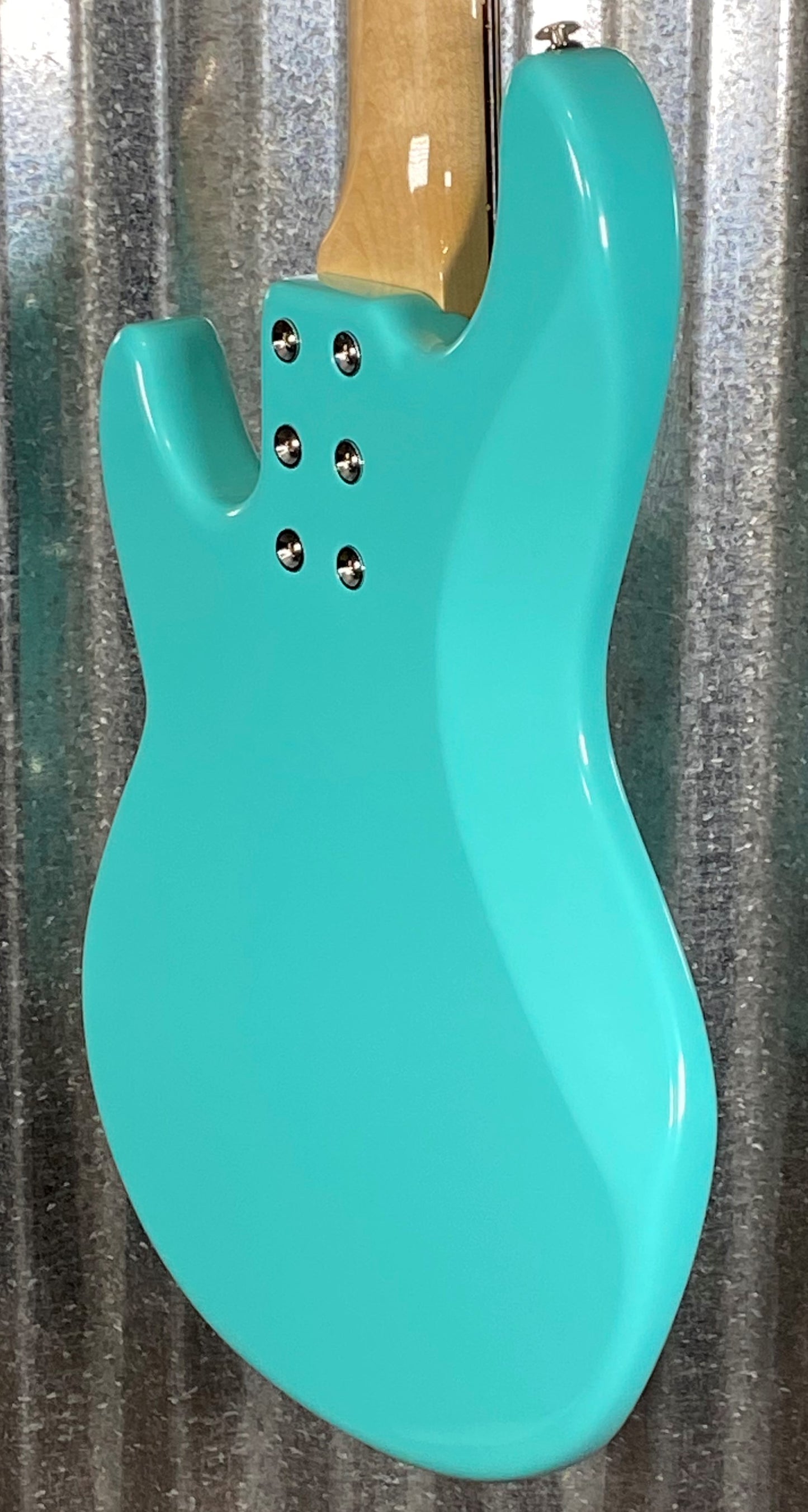 G&L USA L-1000 S750 5 String Turquoise Bass & Case #6478