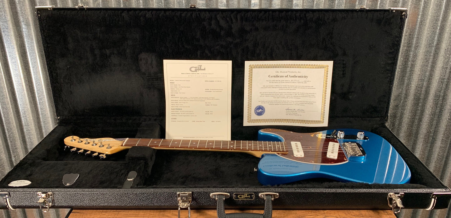 G&L Guitars USA Fullerton Deluxe ASAT Special Lake Placid Blue Guitar & Case 2019 #5106