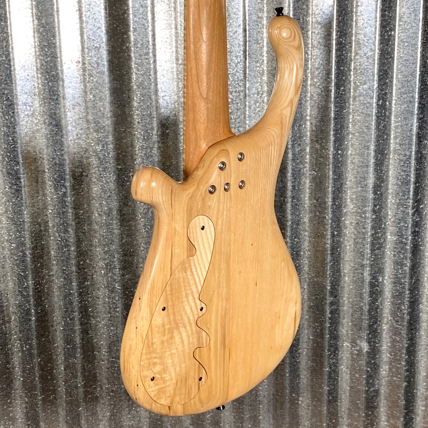Tom Martinson Walnut Burl Yellow Resin EMG PJ 5 String Bass #23 Used