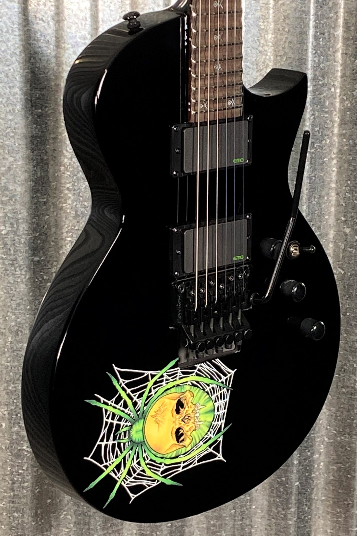 ESP LTD KH-3 30th Anniversary Spider Kirk Hammett Black Guitar & Case LKH3 #0963 Used