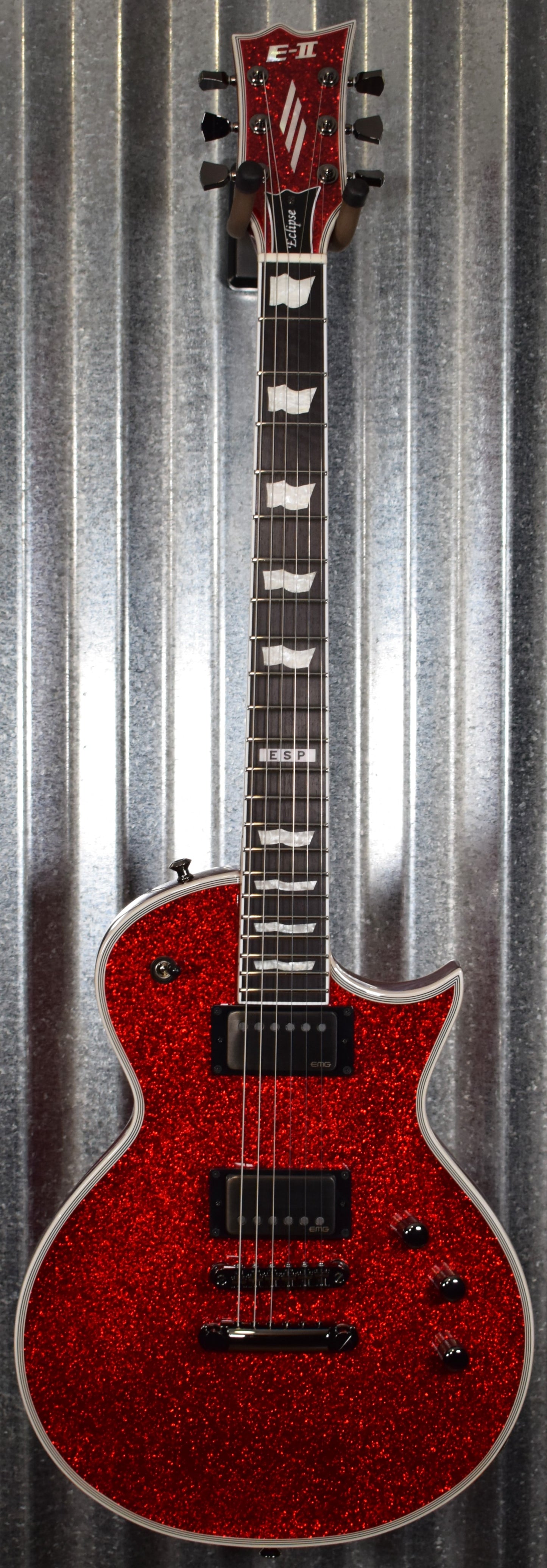 ESP E-II Eclipse DB Red Sparkle EMG Guitar & Case EIIECDBRSP Japan #ES0635193