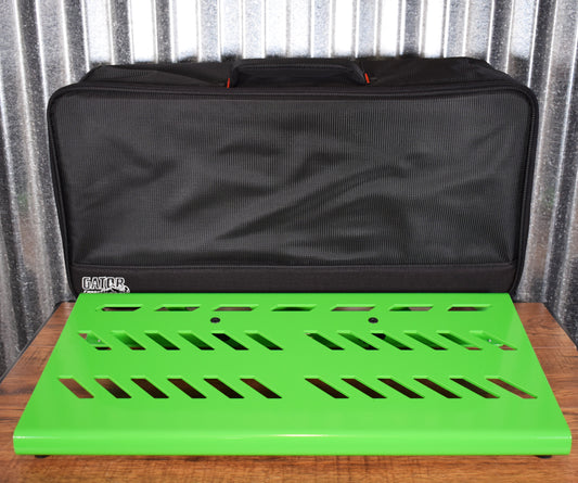 Gator GPB-BAK-GR Aluminum Guitar Effect Pedalboard & Bag Screamer Green