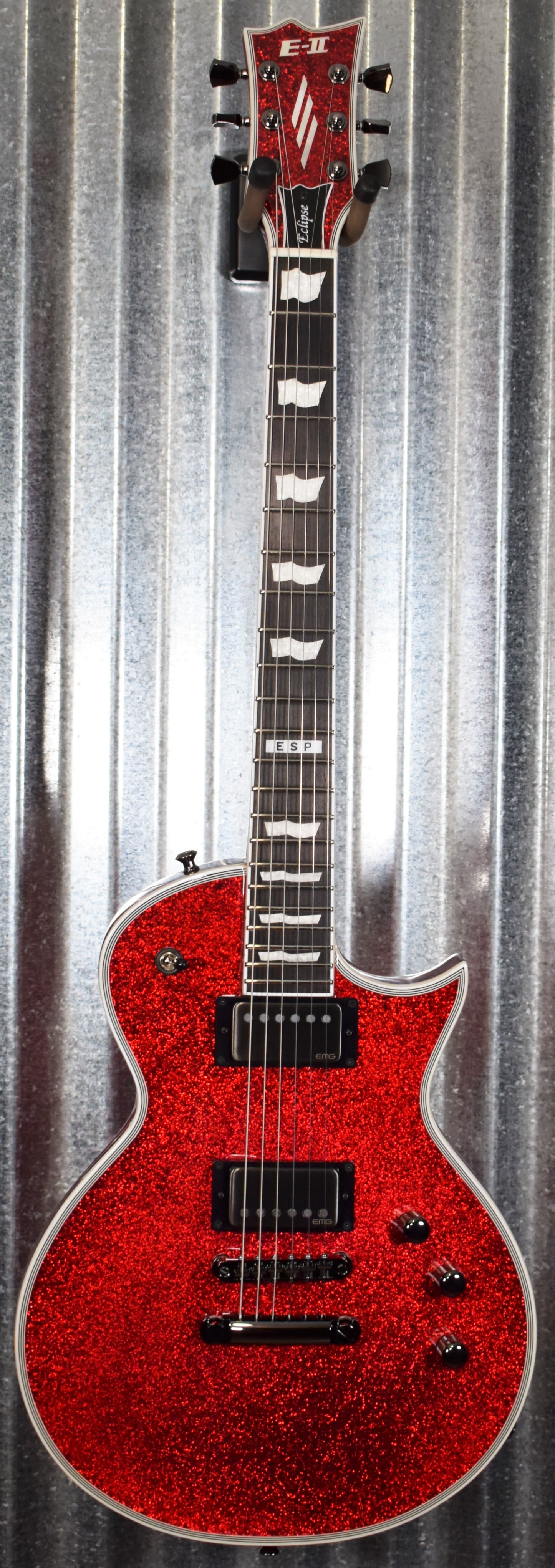 ESP E-II Eclipse DB Red Sparkle EMG Guitar & Case EIIECDBRSP Japan #ES7410203