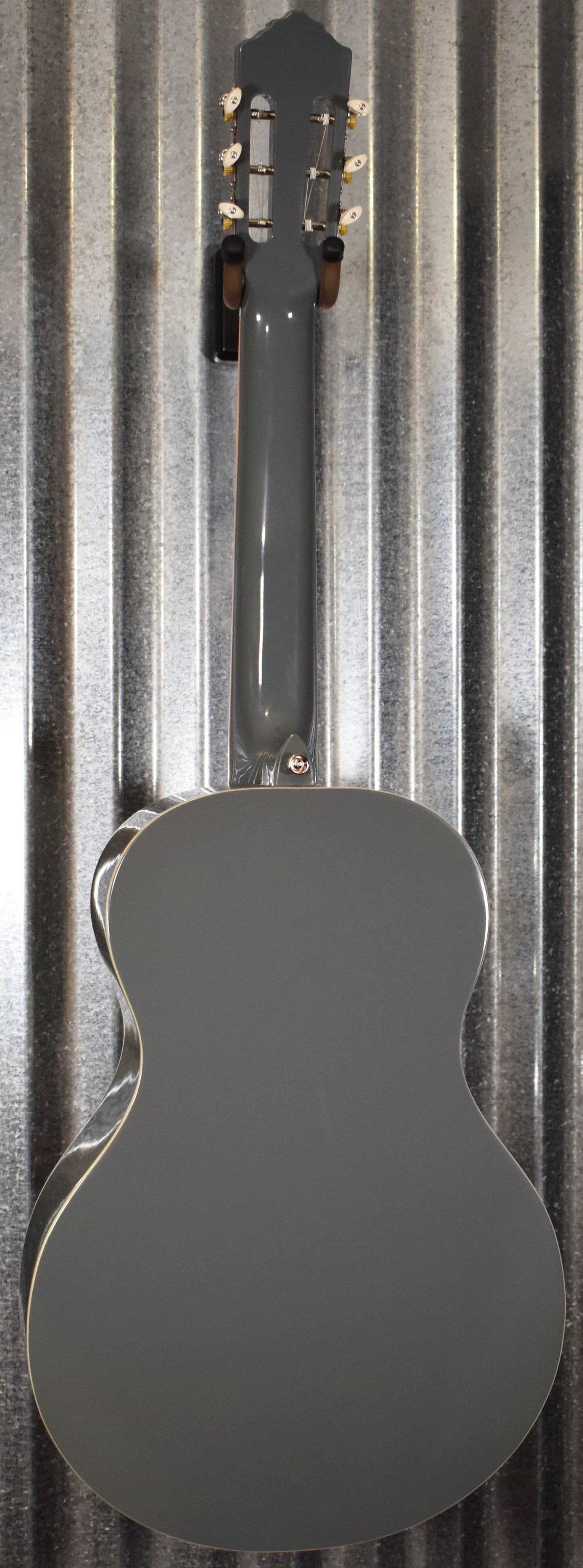 Ortega RGA-PLT Gaucho Nylon String Parlor Guitar Platinum Gray Guitar & Bag #0058