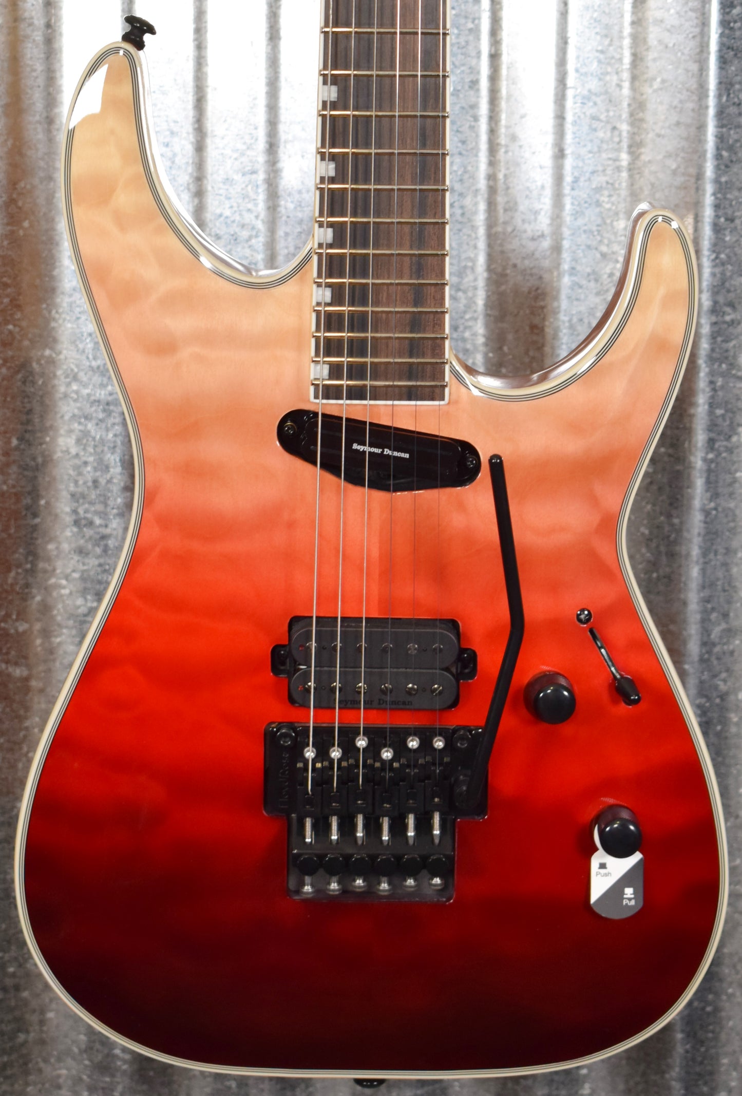 ESP LTD MH-1000 Quilt Top Black Cherry Fade Guitar LMH1000HSQMBCHFD #0754