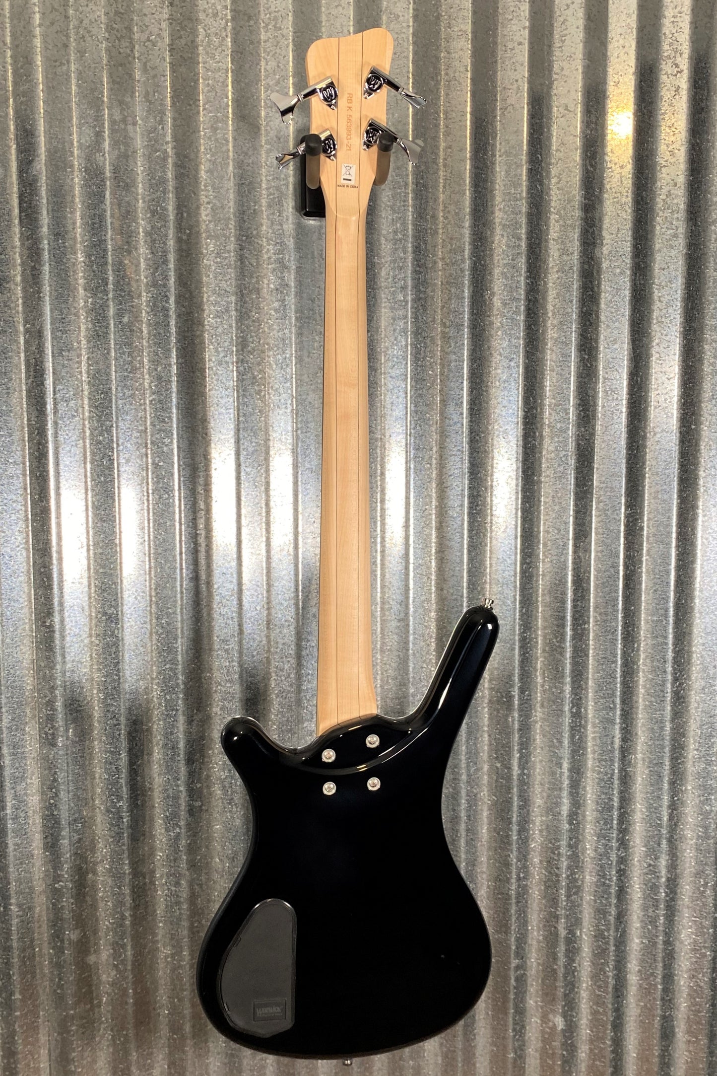 Warwick RockBass Corvette Basic Black Active Short Scale 4 String Bass & Bag #9321