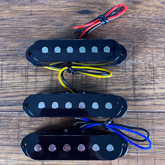 Guitar Project Parts S-S-S Strat Single Coil Pickup Set Black