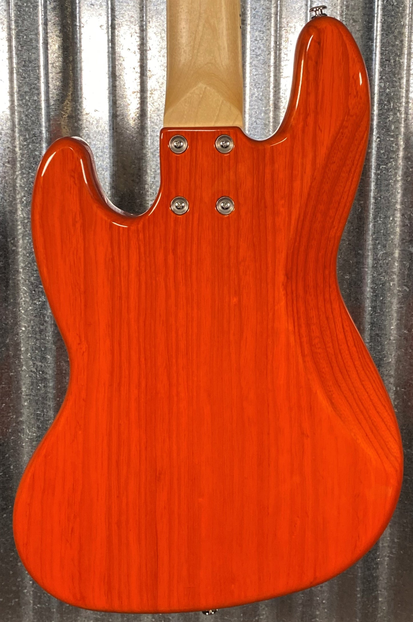 G&L USA JB-5 5 String Jazz Bass Clear Orange & Case JB5 Blem #1110