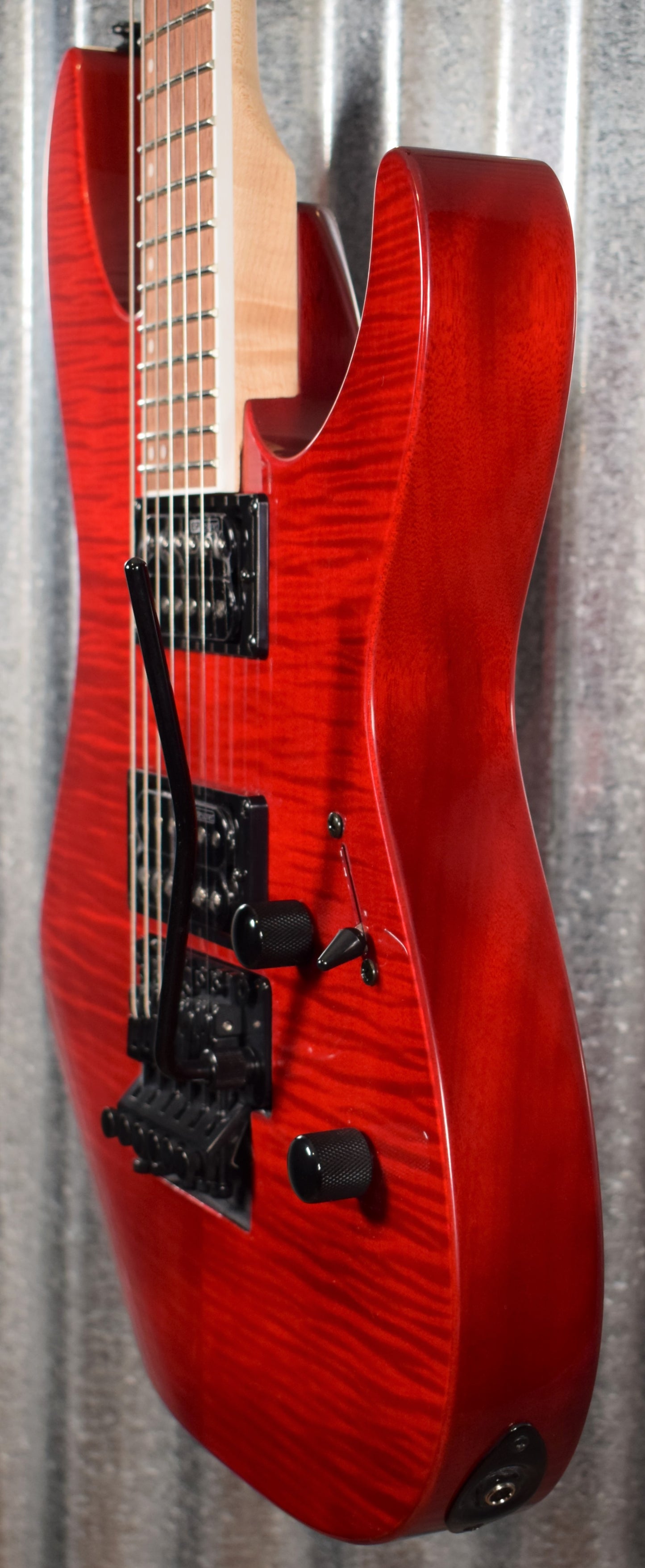 ESP LTD M-200FM See Thru Red Flame Top Guitar LM200FMSTR #0070