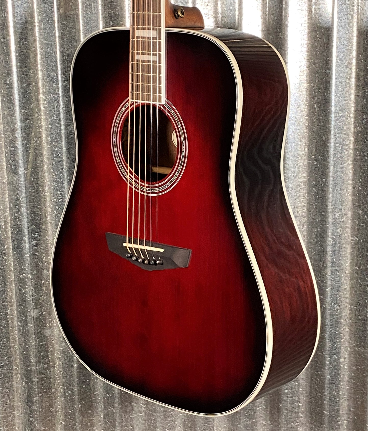 D'Angelico Premier Lexington Dreadnought E Trans Black Cherry Acoustic Electric Guitar #4657