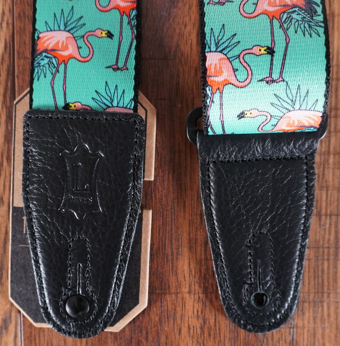 Levy's MPD2-121 2” Polyester Guitar Bass Strap with Flamingos Motif