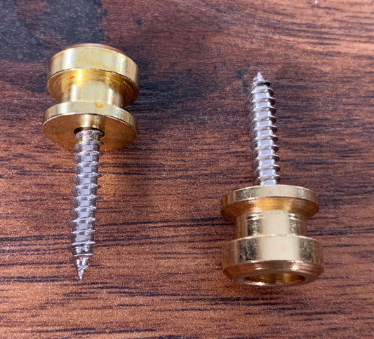 Straplock Guitar & Bass Secure Pin Strap Lock & Button Set Gold