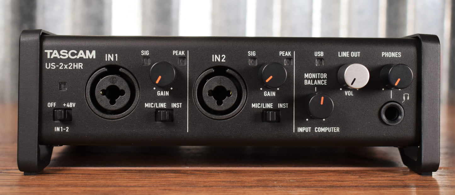 Tascam US-2X2HR 2x2 USA Audio & Midi Recording Interface Open Box