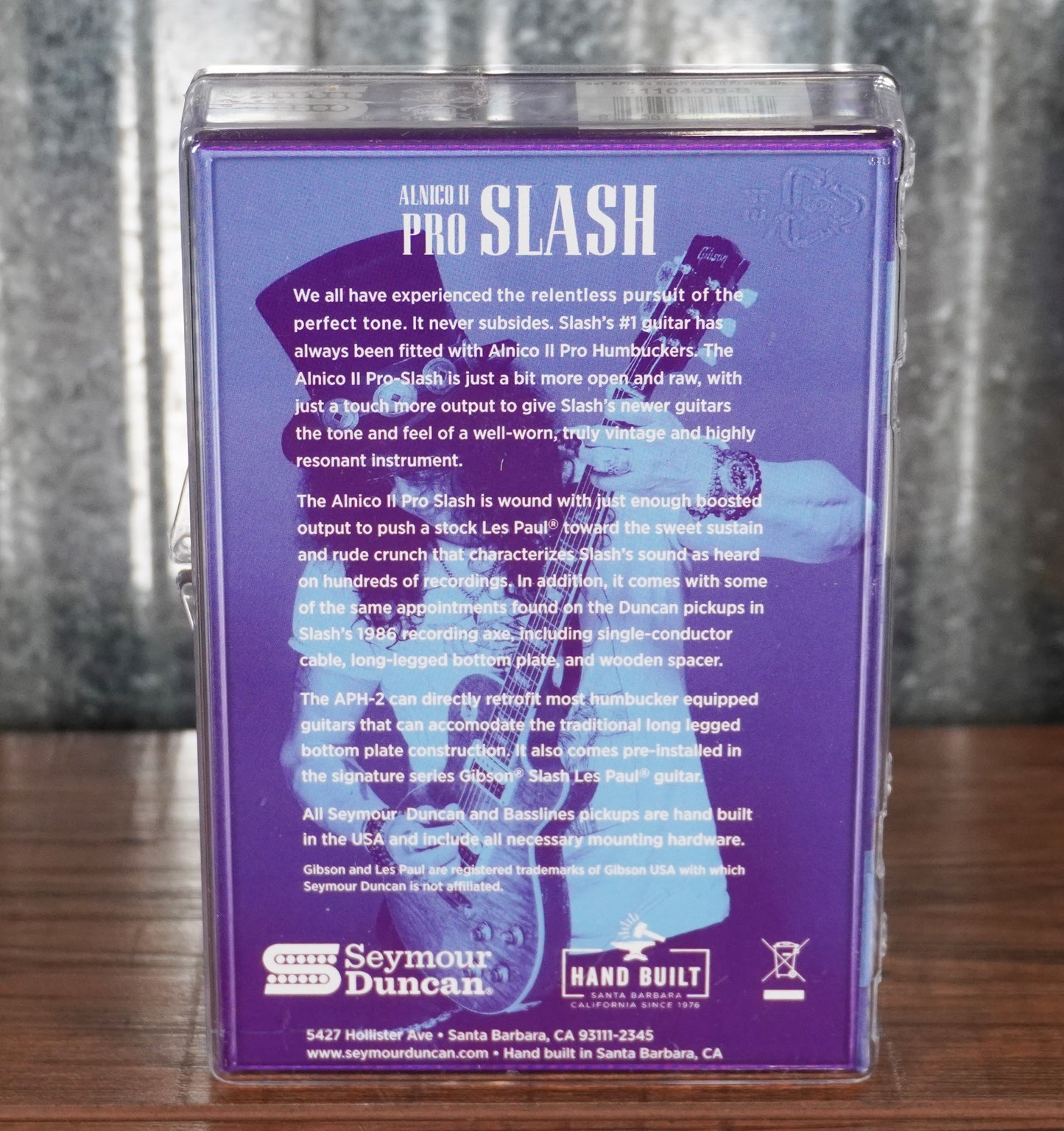 Seymour Duncan APH-2s Slash Alnico II Pro HB Humbucker Guitar Pickup Set Black