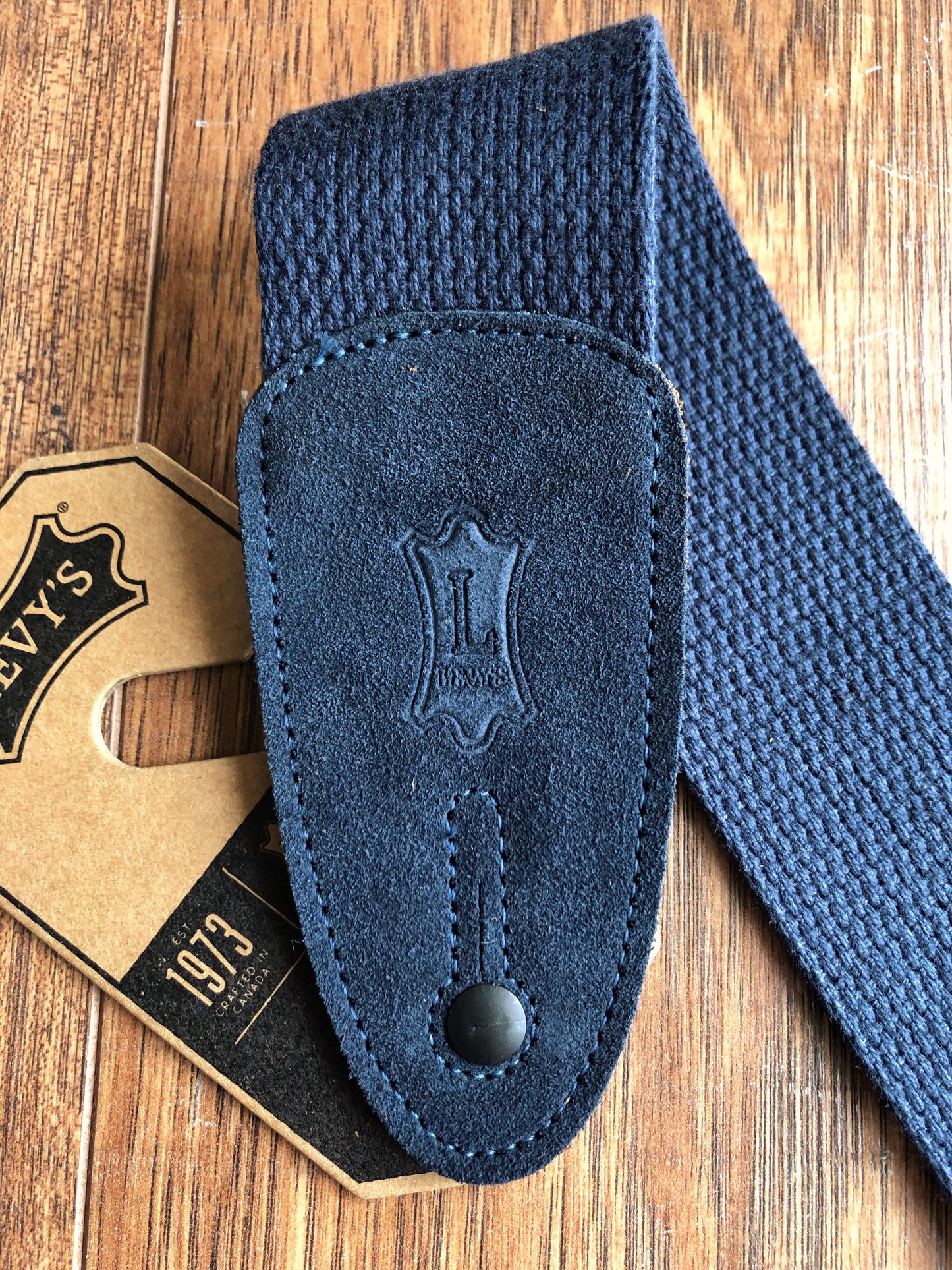 Levy's MC8-NAV 2" Adjustable Cotton Guitar & Bass Strap Navy