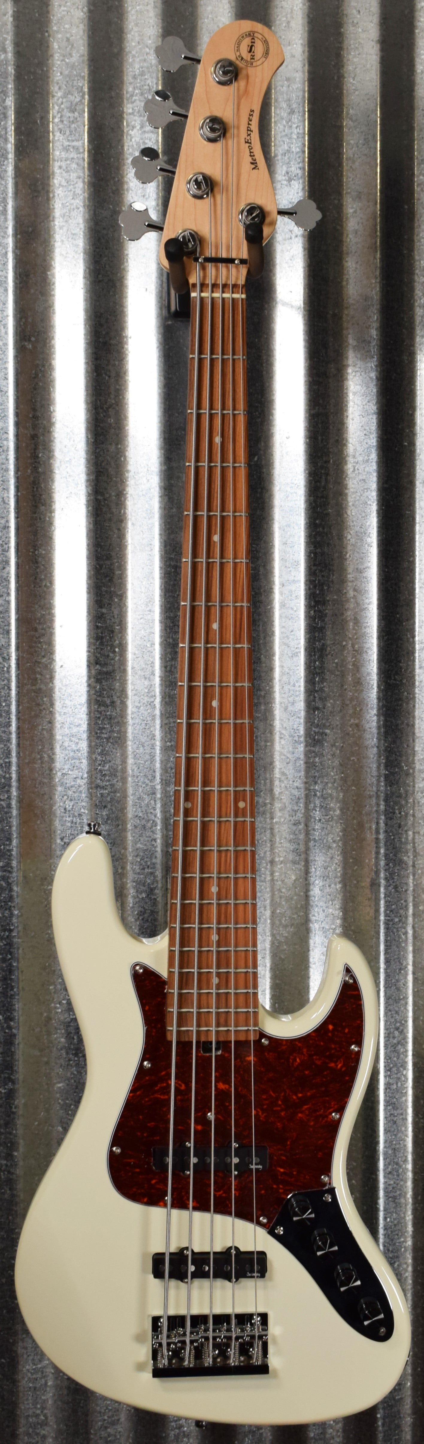 Sadowsky Design RSD Metro Express Vintage JJ 5 String Bass Olympic White & Bag B Stock #2220