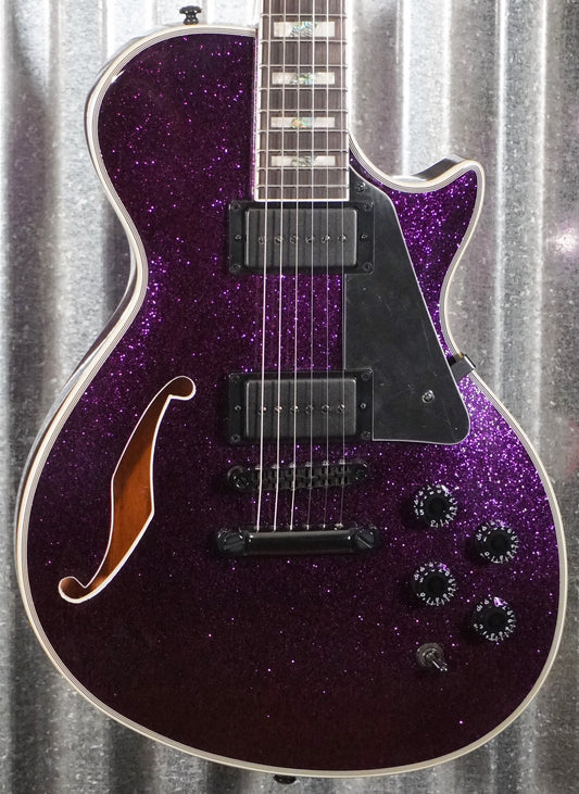 ESP LTD PS-1000 Purple Sparkle Semi Hollow Guitar & Bag XPS1000PSP #1646