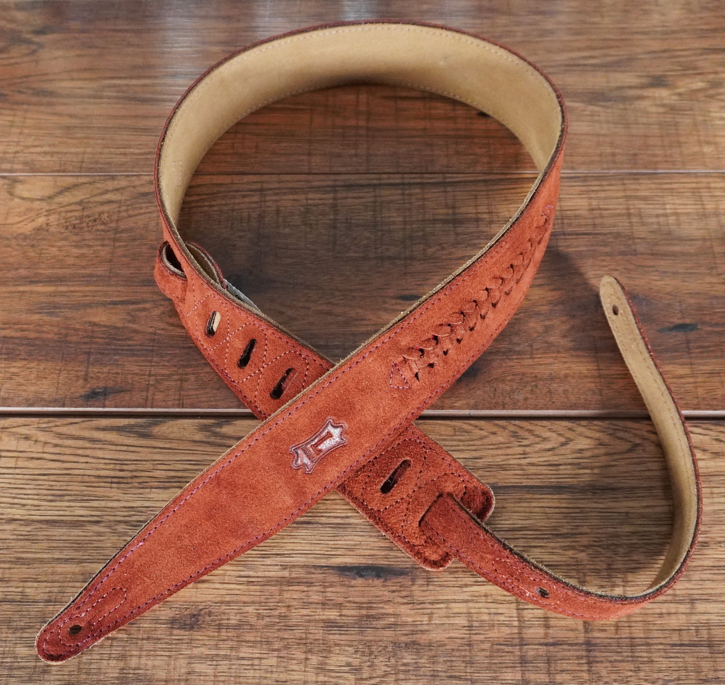 Levy's Leathers Guitar Strap MS417PRG-RST 2" Adjustable Suede Guitar & Bass Strap Rust