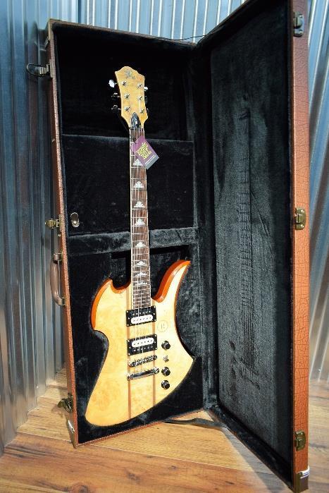 BC Rich MK9 Mockingbird Maple Burl Top Neck Through Guitar & B.C. Case #1212