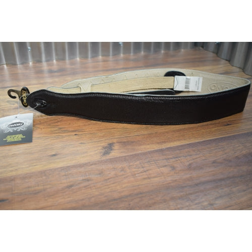 Onori L4 2.5" Black Glove Leather Padded Guitar Strap