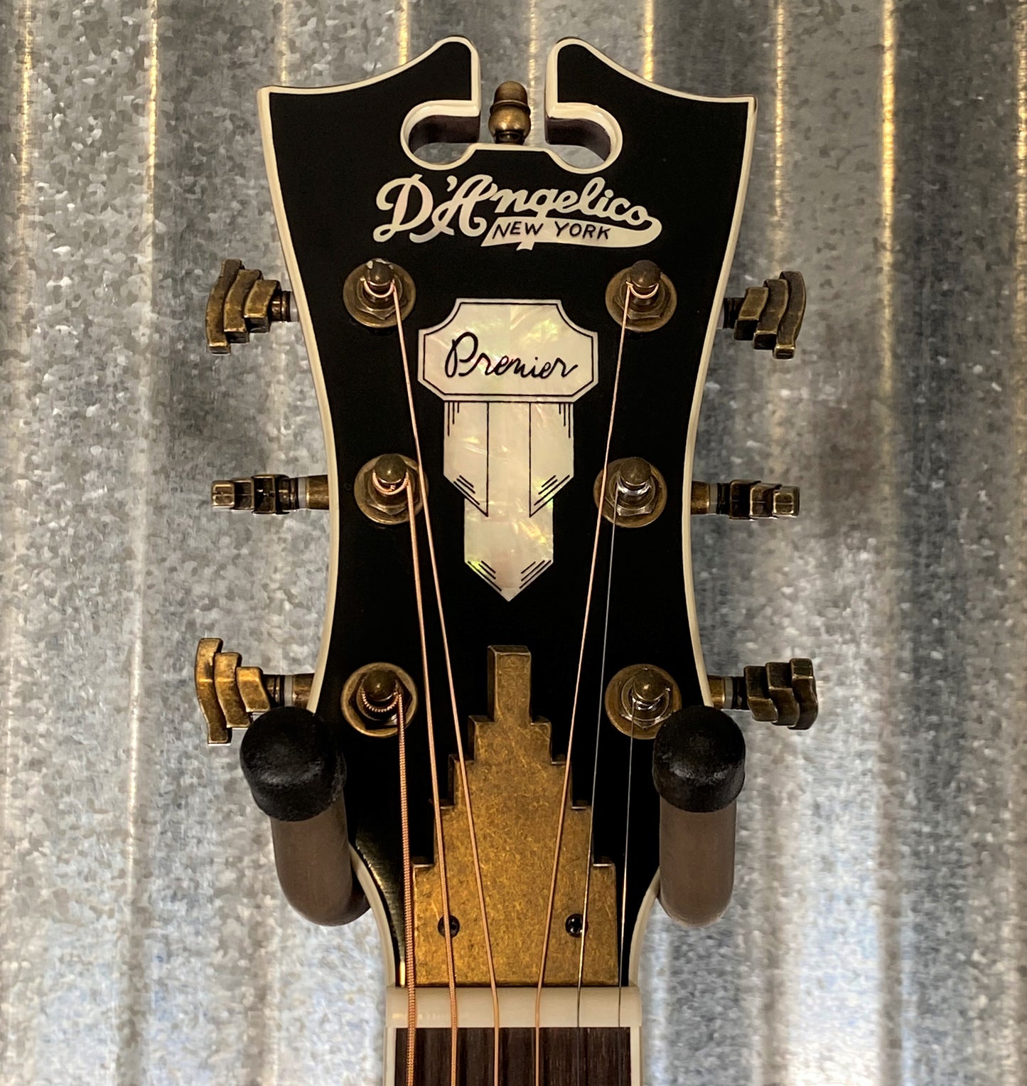D'Angelico Premier Lexington Dreadnought E Vintage Natural Acoustic Electric Guitar #3939