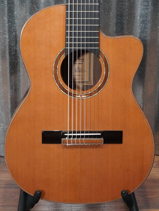 Ortega RCE159-8 Solid Top Nylon 8 String Acoustic Electric Guitar Natural & Bag #0376