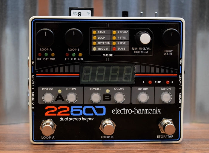 Electro-Harmonix EHX 22500 Dual Stereo Looper Guitar & Bass Effect Pedal