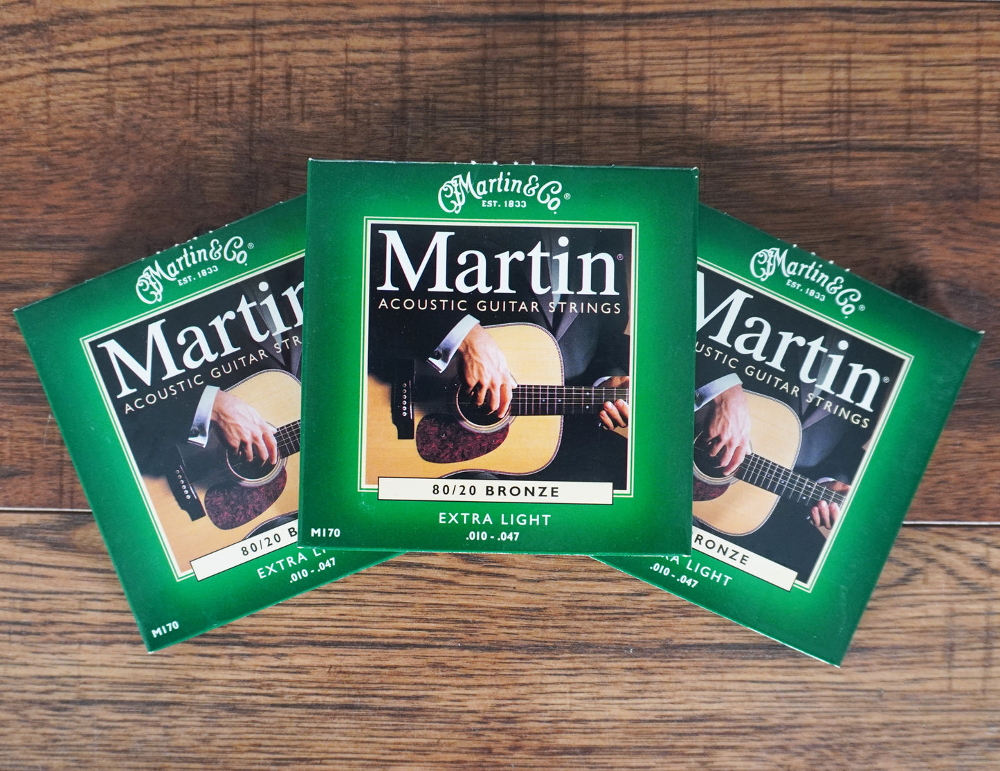 Martin M170 Acoustic Guitar String Set 80/20 Bronze Extra Light 10-47 3 Pack